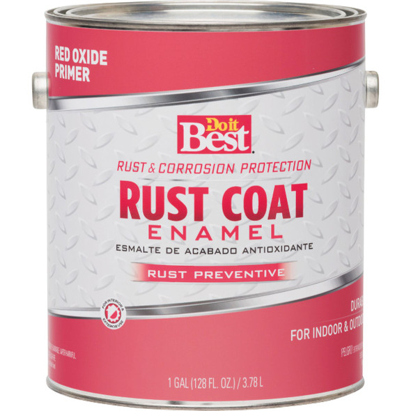 Do it Best Rust Coat Enamel Primer, Red Oxide, 1 Gal.