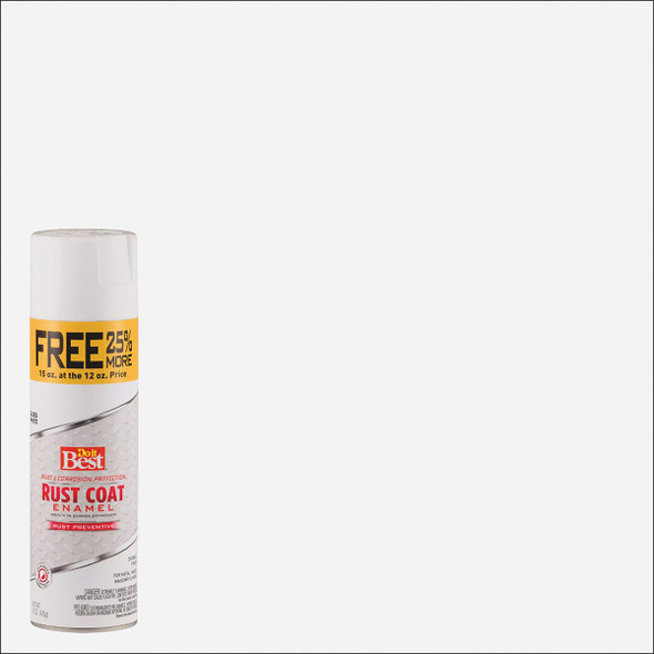 Do it Best Rust Coat Enamel Gloss White 15 Oz. Anti-Rust Spray Paint 203614D