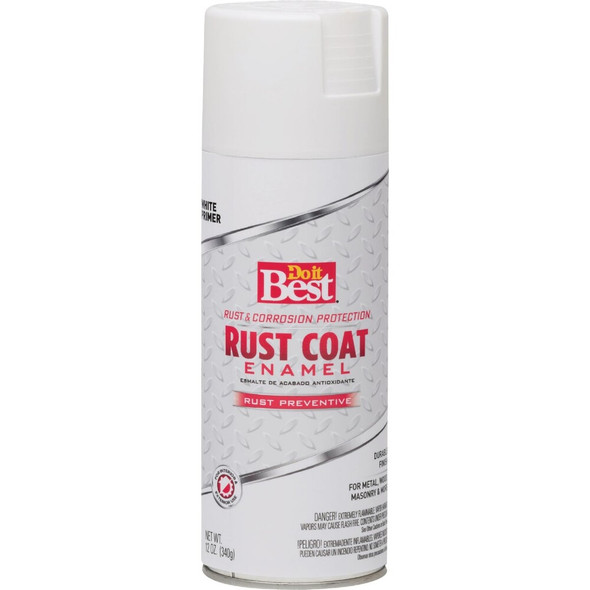 Do It Best 12 Oz. White Rust Coat Enamel 203612D 791180