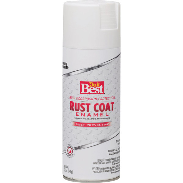 Do It Best 12 Oz. White Rust Coat Enamel 203612D 791180
