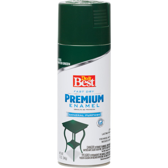 Do it Best Premium Enamel 12 Oz. Gloss Spray Paint, Hunter Green 203467D