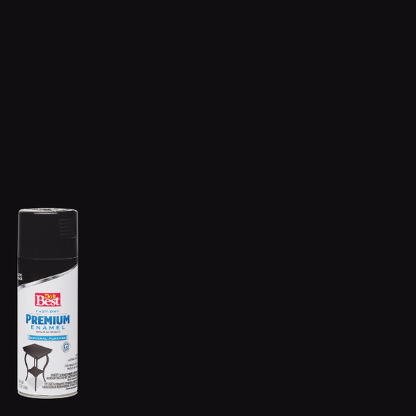 Do it Best Premium Enamel 12 Oz. Gloss Spray Paint, Black 203461D