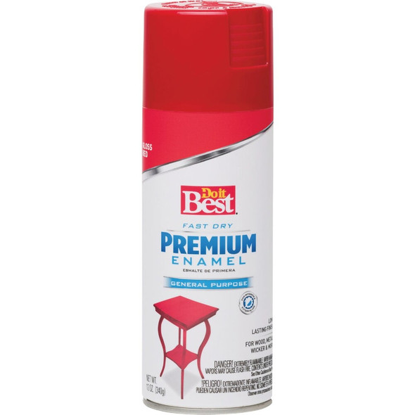 Do it Best Premium Enamel 12 Oz. Gloss Spray Paint, Red 203465D 789891
