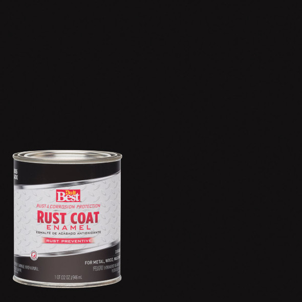 Do it Best Rust Coat Oil-Based Gloss Enamel, Black, 1 Qt. 203565D