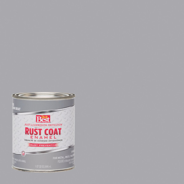 Do it Best Rust Coat Oil-Based Gloss Enamel, Medium Gray, 1 Qt. 203571D