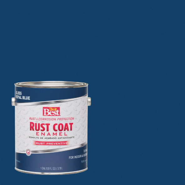 Do it Best Rust Coat Oil-Based Gloss Enamel, Royal Blue, 1 Gal. 203704D
