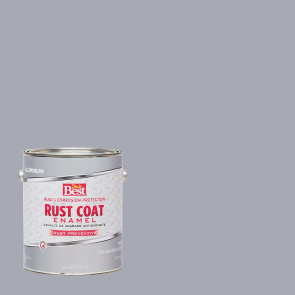 Do it Best Rust Coat Oil-Based Gloss Enamel, Aluminum, 1 Gal. 203372D