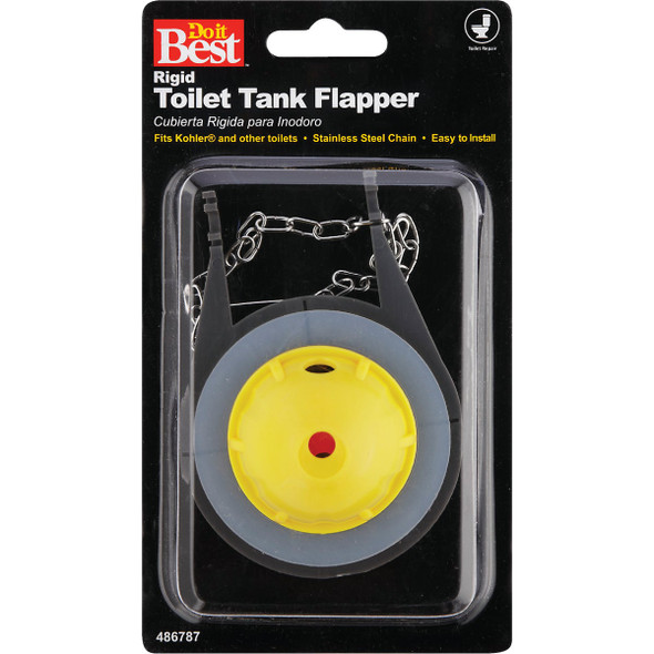 Do it Best Fits Kohler Wellworth and Others Rigid Plastic Flapper with Stainless Steel Chain Do it Best Fits Kohler Wellworth and Others Rigid Plastic Flapper with Stainless Steel Chain