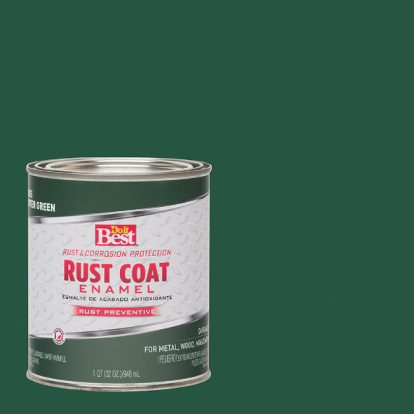 Do it Best Rust Coat Oil-Based Gloss Enamel, Hunter Green, 1 Qt. 203572D