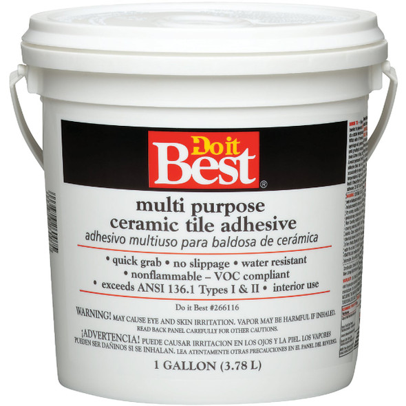 Do it Best Off-White Multi Purpose Ceramic Tile Adhesive (Gallon) 7079826013