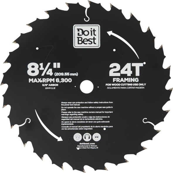 Do it Best 8-1/4 In. 24-Tooth Framing Circular Saw Blade