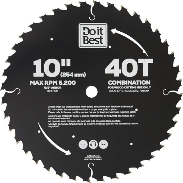 Do it Best 10 In. 40-Tooth Combination Circular Saw Blade QJDIB-CS-014 385948