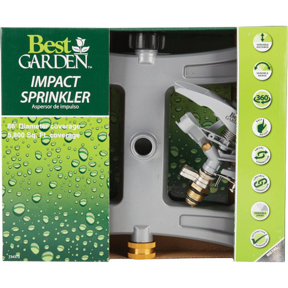 Best Garden Metal 5800 Sq. Ft. Sled Impulse Sprinkler JR0734 724372