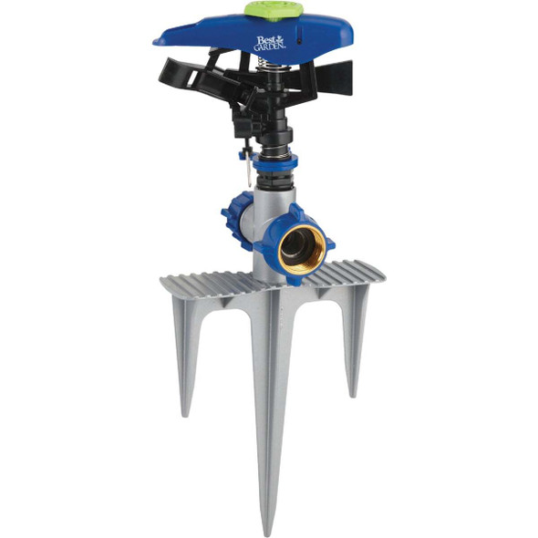 Best Garden Poly & Metal 5800 Sq. Ft. Triple Spike Impulse Sprinkler JR0740
