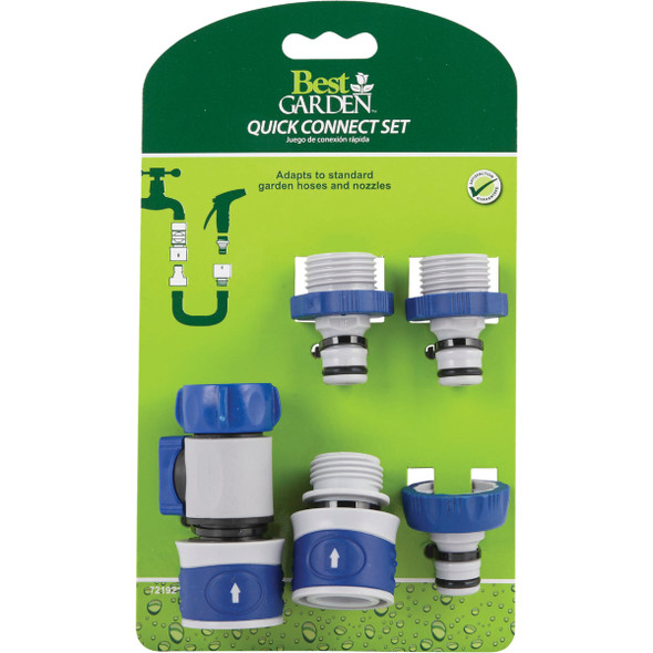 Best Garden Assorted Connections Poly Quick Connect Connector Set 502QC 721921