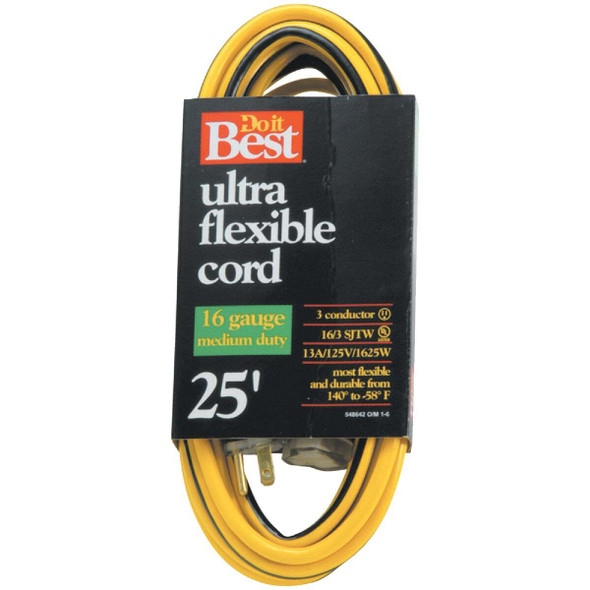 Do it Best 25 Ft. 16/3 Medium-Duty Extension Cord 553060