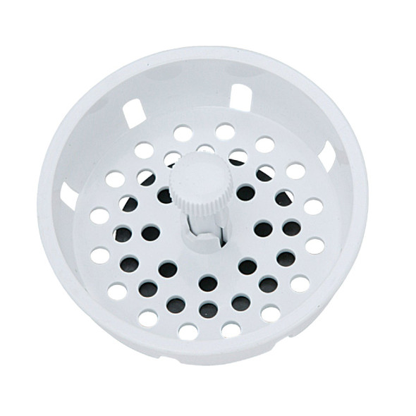 Keeney 3-1/2 In. White Basket Strainer Stopper K2082026