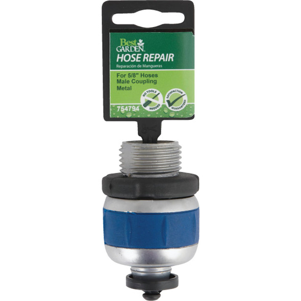Best Garden 5/8 In. Male Metal Compression Hose End Repair Hose Coupling Best Garden 5/8 In. Male Metal Compression Hose End Repair Hose Coupling