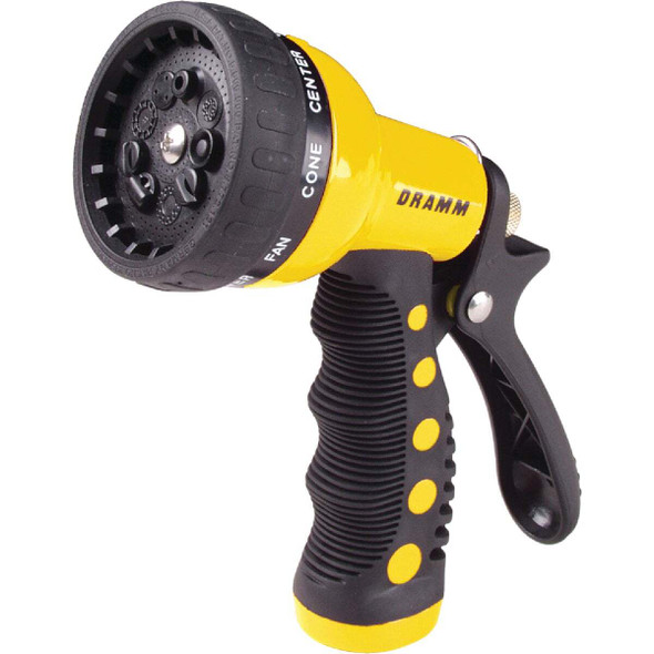 Dramm Heavy-Duty Metal 9-Pattern Nozzle, Yellow 60-22703