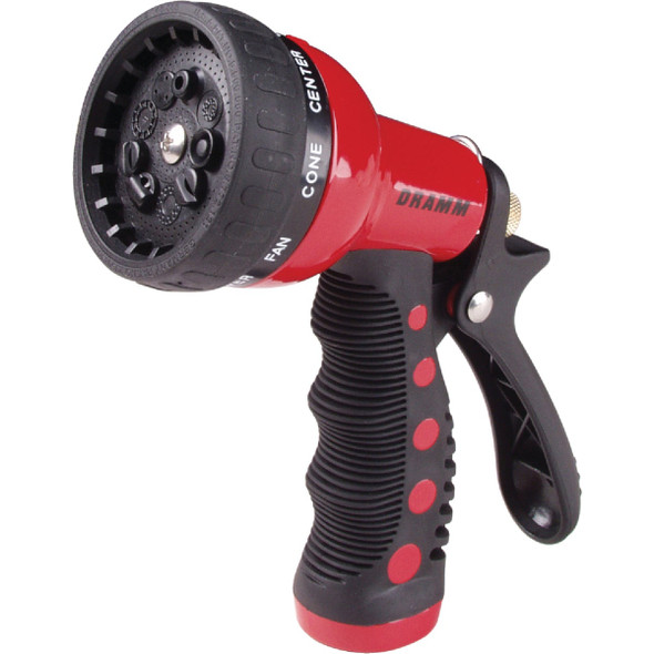 Dramm Heavy-Duty Metal 9-Pattern Nozzle, Red 60-22701