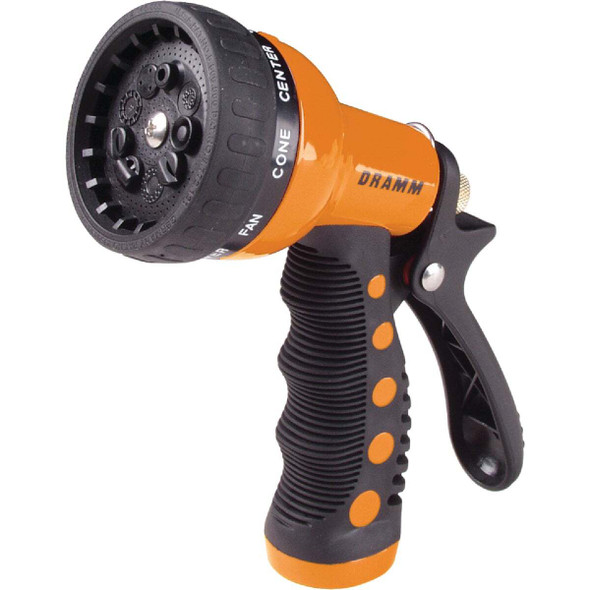 Dramm Heavy-Duty Metal 9-Pattern Nozzle, Orange 60-22702