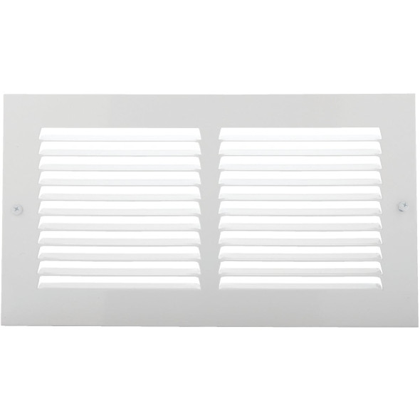 Home Impressions 6 In. x 12 In. Stamped Steel Return Air Grille 1RA1206WH