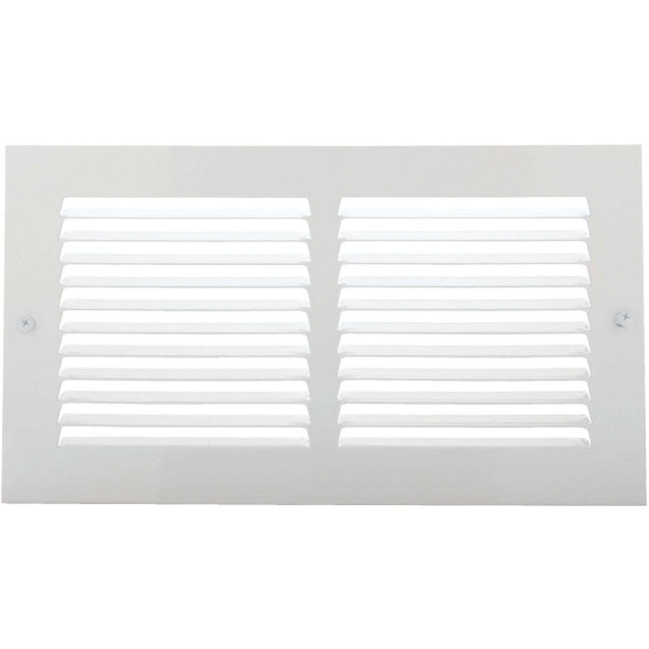 Home Impressions 6 In. x 12 In. Stamped Steel Return Air Grille 1RA1206WH
