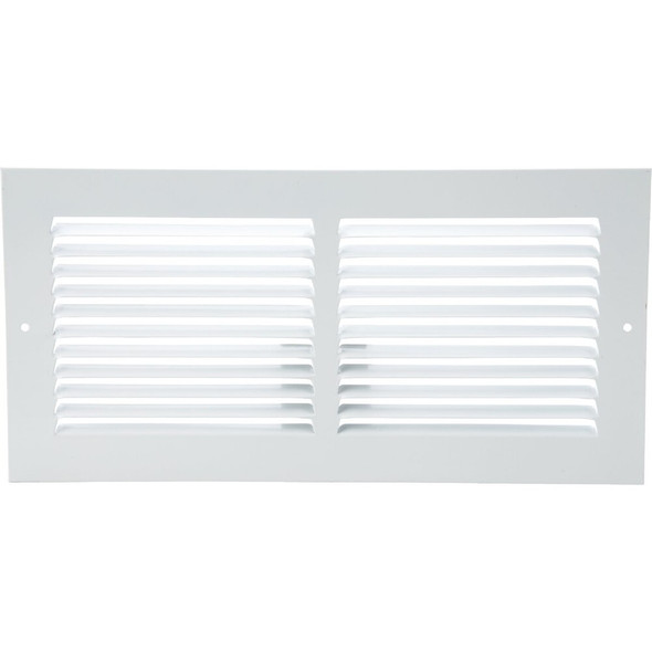 Home Impressions 6 In. x 14 In. Stamped Steel Return Air Grille 1RA1406WH 413546