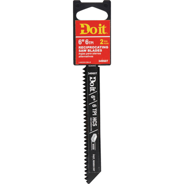 Do it Best 6 In. 6 TPI Drywall and Plaster Reciprocating Saw Blade (2-Pack)