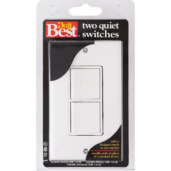 Do it Best Single Pole White 15A Duplex Switch C22-05679-00W 522449