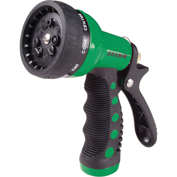 Dramm Heavy-Duty Metal 9-Pattern Nozzle, Green 60-22704