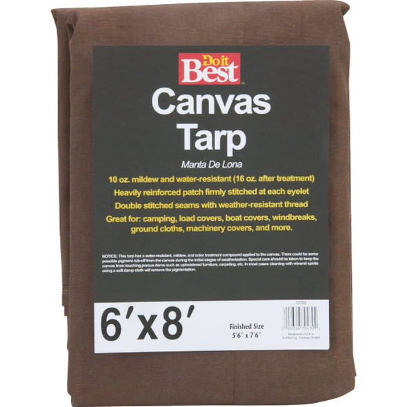 Do it Best 10 Oz. 6 Ft. x 8 Ft. Canvas Tarp TCR10006008T