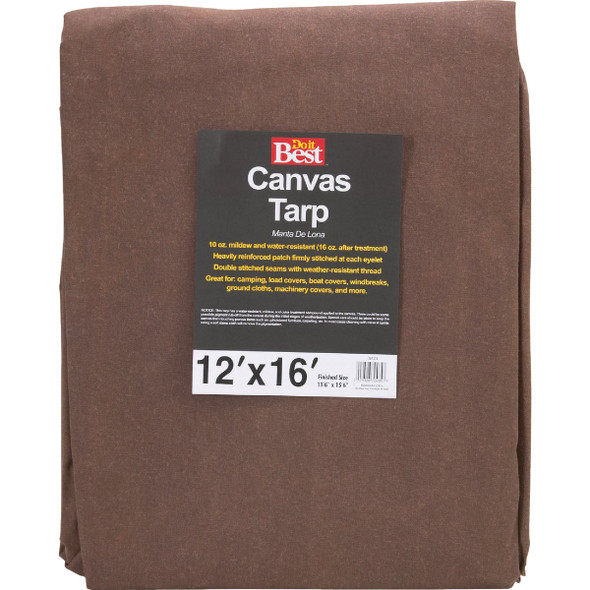 Do it Best 10 Oz. 12 Ft. x 16 Ft. Canvas Tarp TCR10012016T