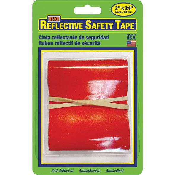 Hy-Ko 2 In. W. x 24 In. L. Red Reflective Safety Tape TAPE-4