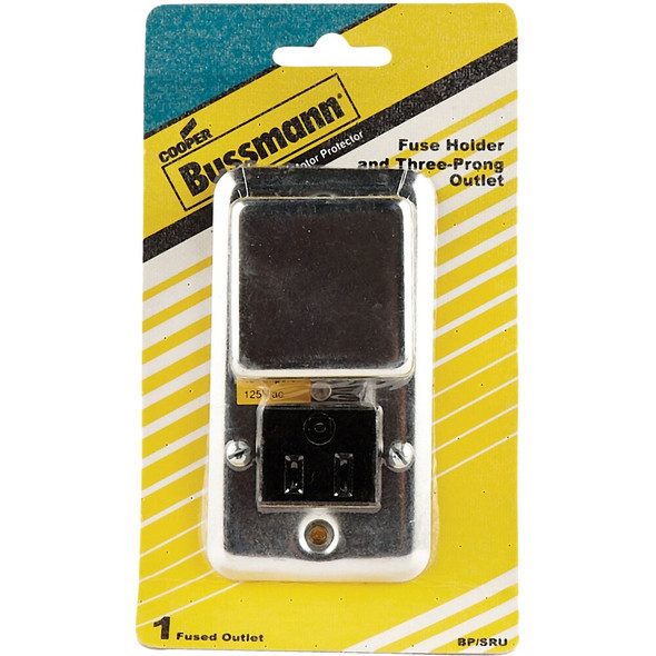 Bussmann 125V 15A 2-1-4 In. Handy Box Fuse Holder Cover Plate BP-SRU 511654