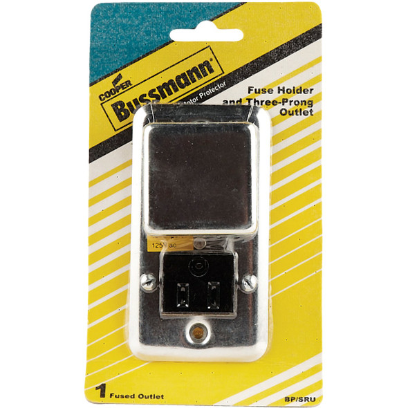 Bussmann 125V 15A 2-1-4 In. Handy Box Fuse Holder Cover Plate BP-SRU 511654