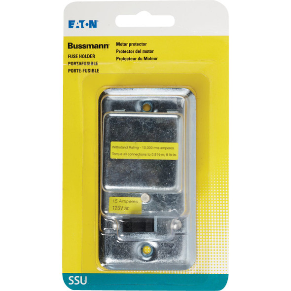 Bussmann 125V 15A 2-1-4 In. Handy Box Fuse Holder Cover Plate BP-SSU 511663