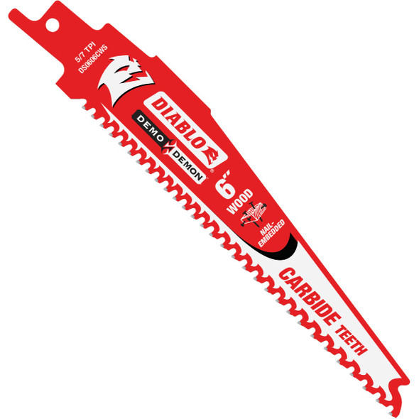 Diablo Demo Demon 6 In. 6 TPI Carbide Reciprocating Saw Blade (3-Pack)