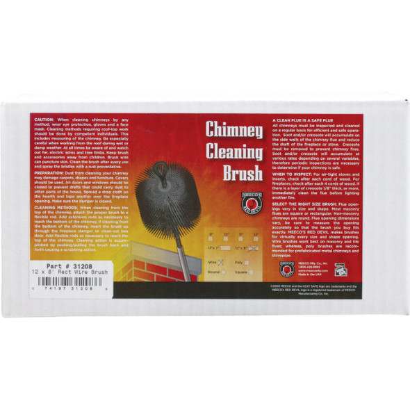 Meeco's Red Devil 12 In. x 8 In. Rectangular Wire Chimney Brush 31208 425034