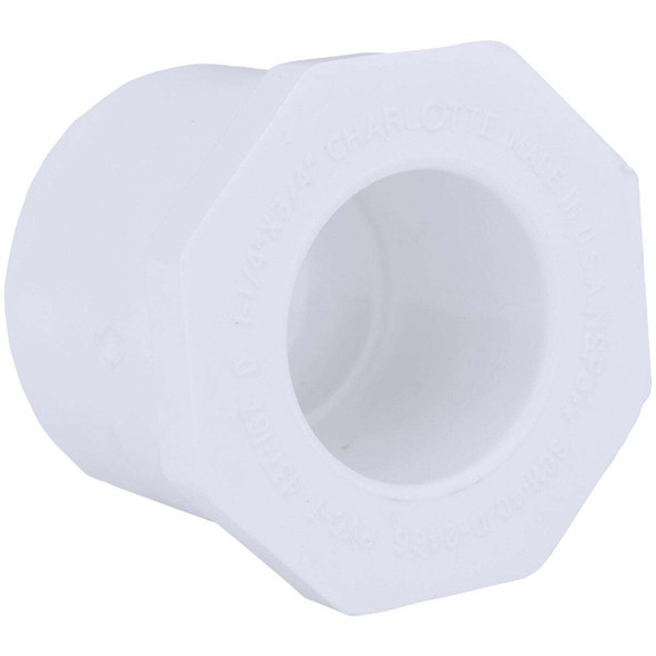 Charlotte Pipe 1-1/4 In. SPG x 3/4 In. Slip Schedule 40 PVC Bushing