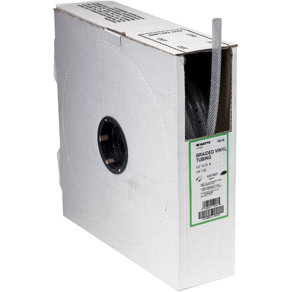 Abbott Rubber 7/8 In. x 5/8 In. x 100 Ft. Clear T12 Braided PVC Tubing T12004004