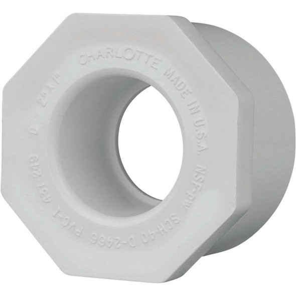 Charlotte Pipe 2 In. SPG x 1 In. Slip Schedule 40 PVC Bushing PVC 02107  1300HA