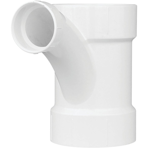 Charlotte Pipe 4 In. X 4 In. X 2 In. Reducing Tee-Wye PVC Tee PVC 00502  1600HA