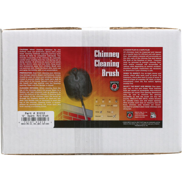Meeco's Red Devil 12 In. Square Wire Chimney Brush Meeco's Red Devil 12 In. Square Wire Chimney Brush