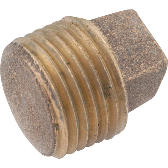 Anderson Metals 3/8 In. Red Brass Threaded Cored Pipe Plug 738114-06