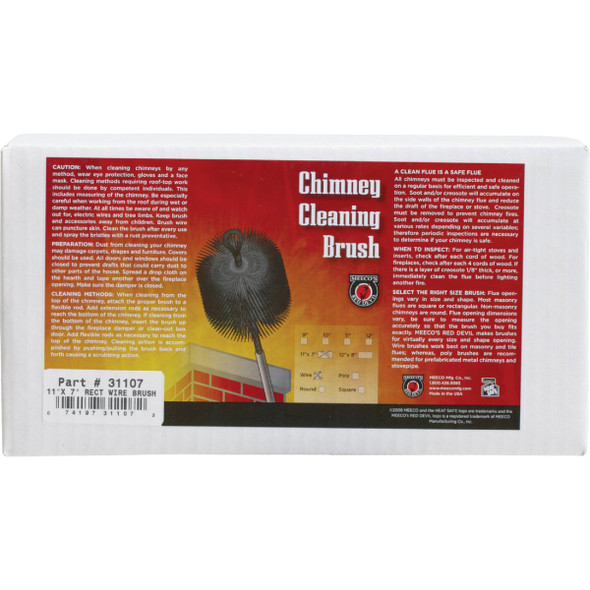 Meeco's Red Devil 11 In. x 7 In. Rectangular Wire Chimney Brush