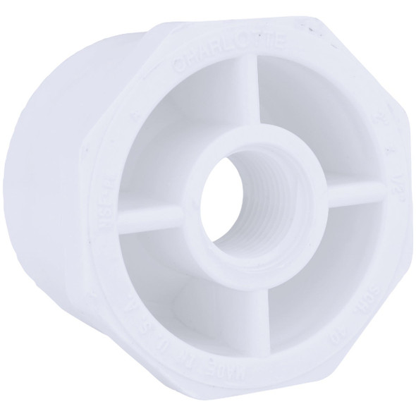Charlotte Pipe 2 In. SPG x 1/2 In. FPT Schedule 40 PVC Bushing PVC 02108  2400HA