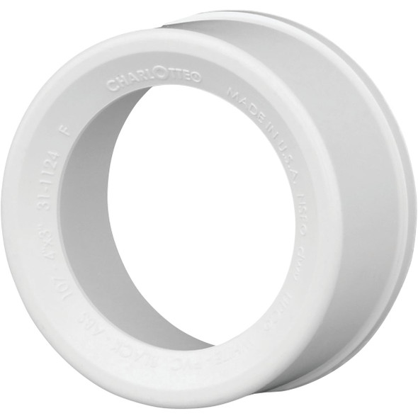 Charlotte Pipe 4 In. SPG x 3 In. Hub Schedule 40 DWV Reducing PVC Bushing