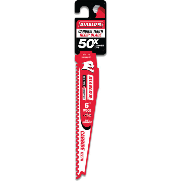 Diablo Demo Demon 6 In. 6 TPI Carbide Reciprocating Saw Blade