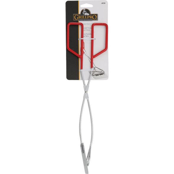 GrillPro Chrome Spatula-Fork Barbeque Tongs GrillPro Chrome Spatula-Fork Barbeque Tongs